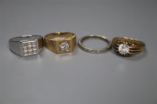 Four assorted rings